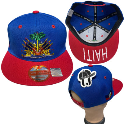 HAITI FLAG Embroidered Hip Hop Snapback Adjustable Baseball Cap Hats LOT 1-12pcs