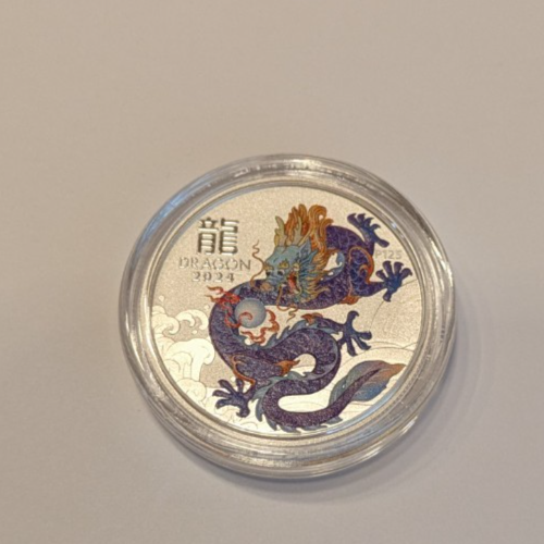 Lunar 1/2 Oz Silver Coin 2024 Dragon Color Drache Silbermünze coloriert Sammler - Bild 9 von 11