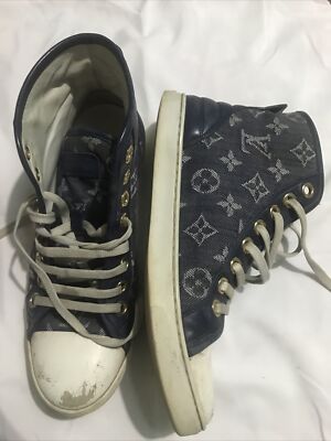 LOUIS VUITTON SNEAKERS SIZE EU 36 US DENIM/LEATHER