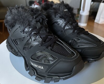New/Never Worn Balenciaga Track Faux-Fur EU 42, US 9 W/Box
