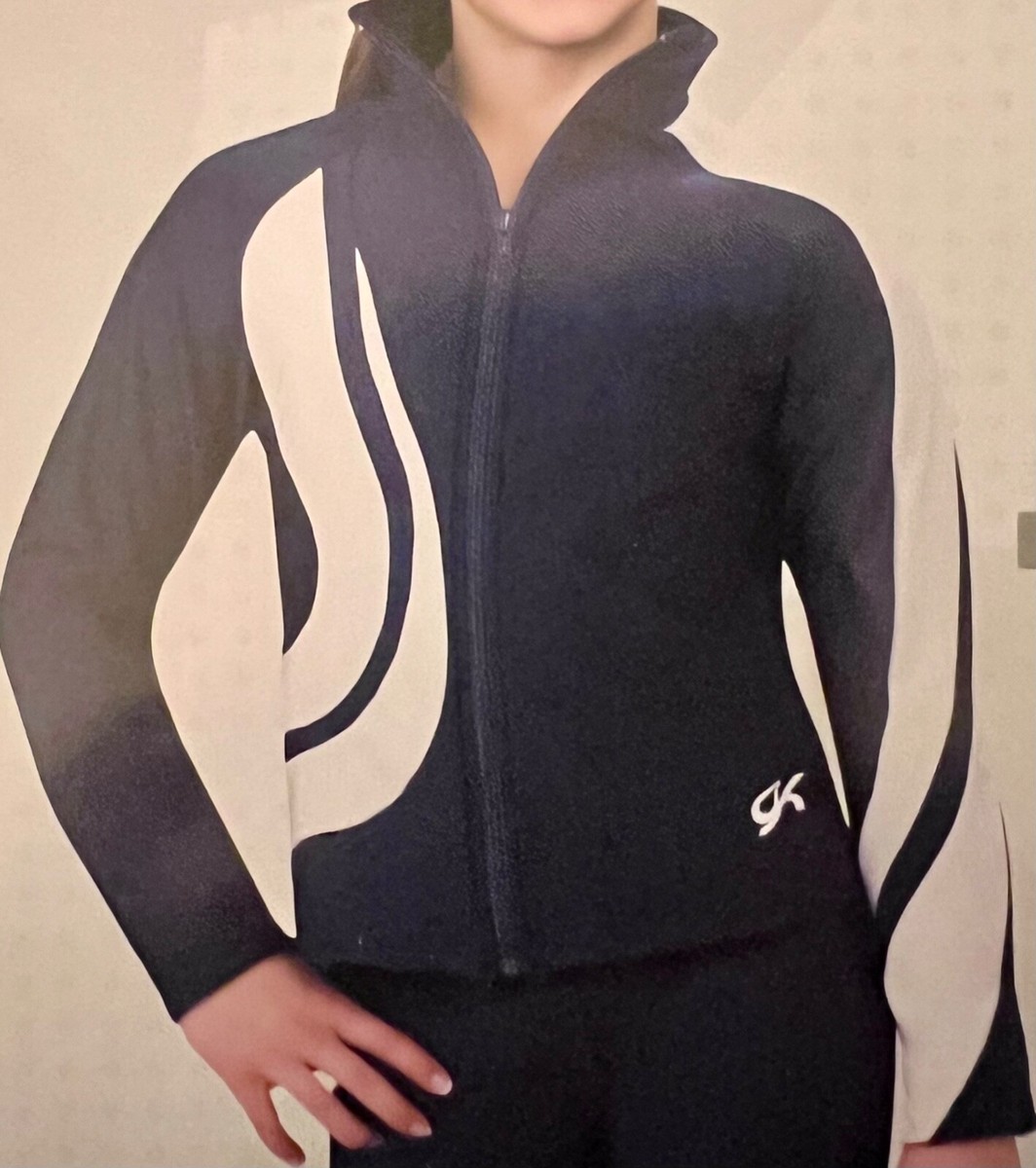 GK WARM-UP JACKET ADULT LARGE BRUSH TRICOT NAVY/WHITE GYMNAST