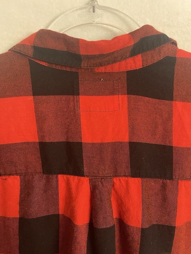 Old Navy Hemd Damen XXL Flanell rot schwarz Büffel kariert kariert langarm - Bild 5 von 9