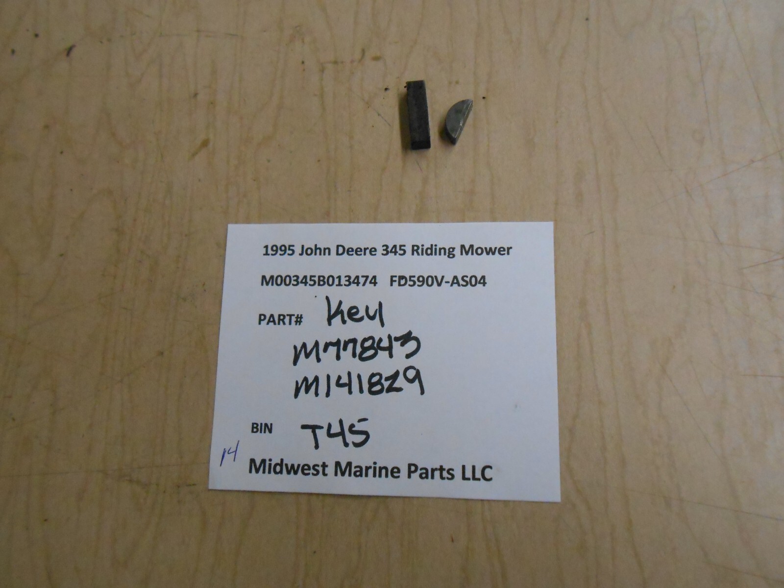 Genuine OEM John Deere M141829 Shaft Key for sale online | eBay