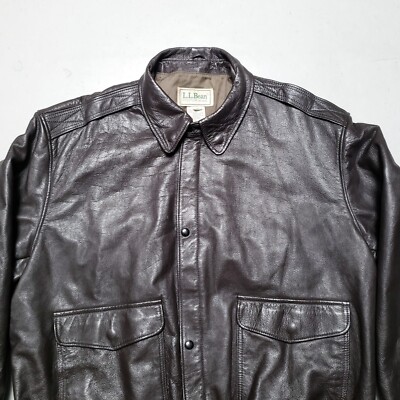 Vtg LL BEAN WW2 A-2 Flying Tiger Jacket GOATSKIN Leather Bomber Sz