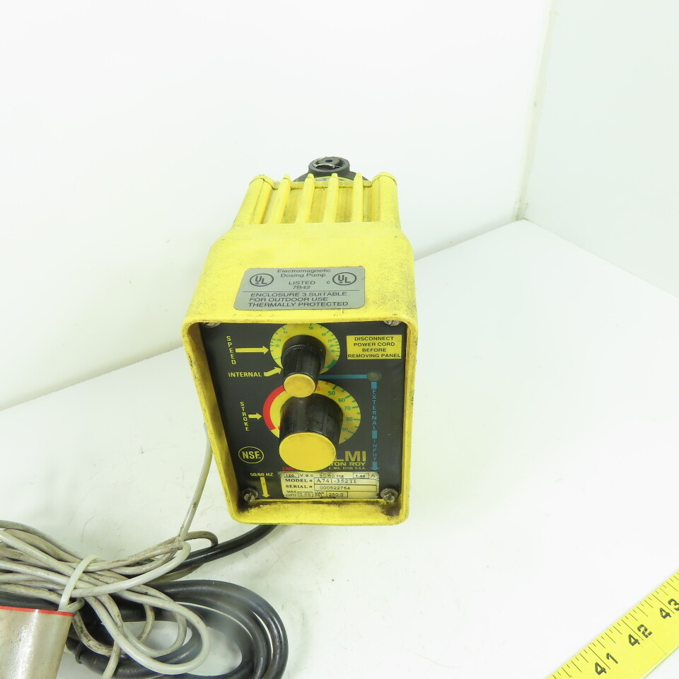 LMI Milton Roy A741-352TI Metering Pump 120VAC 0.58 GPM 250PSI