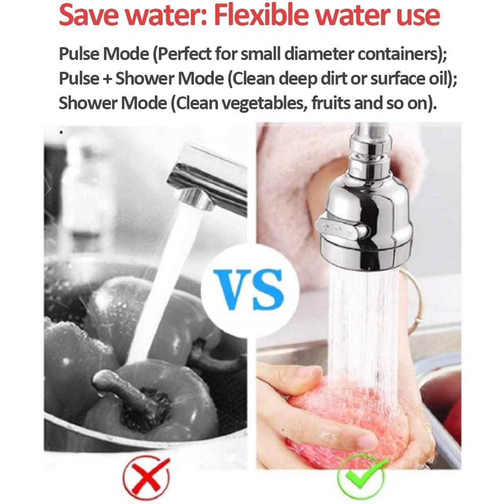 Kitchen Tap Spray Head 360° Swivel Faucet Sprayer Attachment Sink Tap