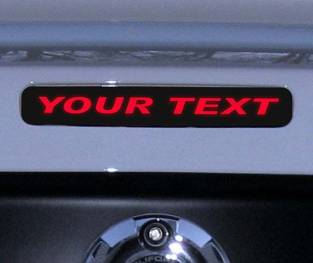 0509 Ford Mustang CUSTOM Text Logo Rear 3rd Third Brake Light Decal