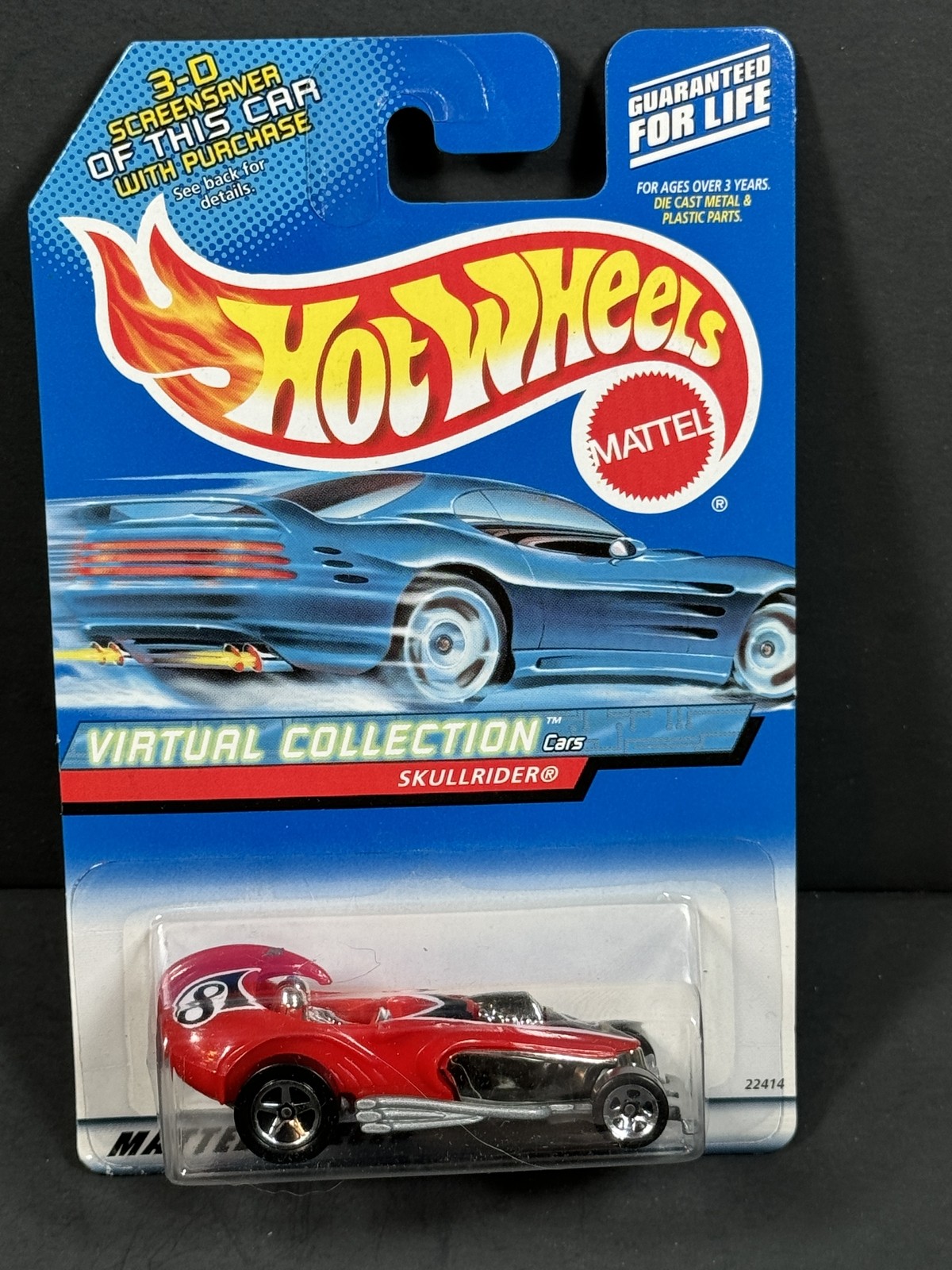 HOT WHEELS 2000 Skullrider, Red, Virtual Collection, #138