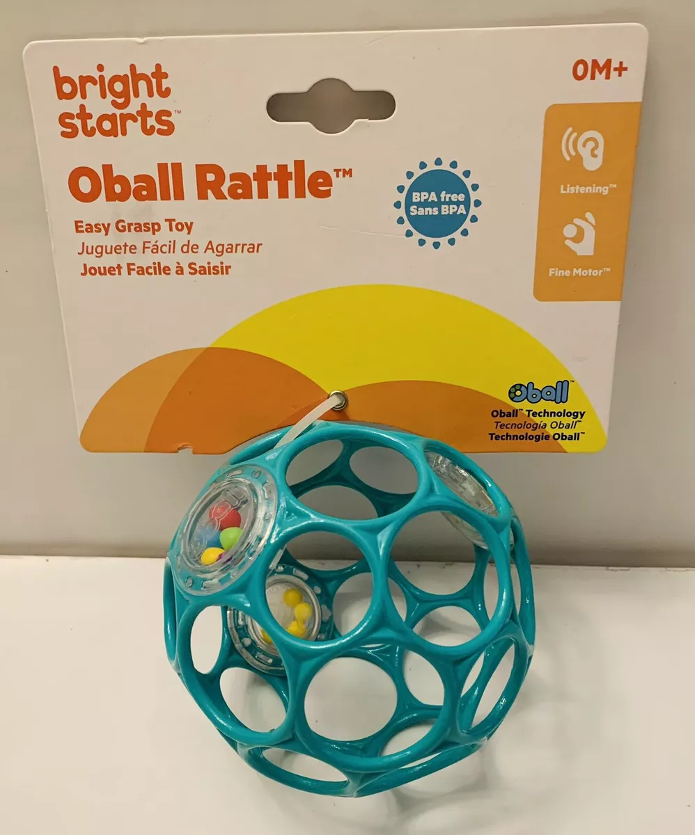 Bright Starts Oball Rattle Easy Grasp Toy - Sensory & Fine Motor Skills