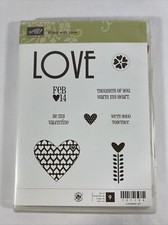 Stampin' UP - Filled With Love Set Of 9 Love Heart Stamps GUC