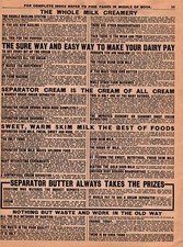 Sears Roebuck  Cream Separator Economy Chief Vintage Advertisement Catalog Page