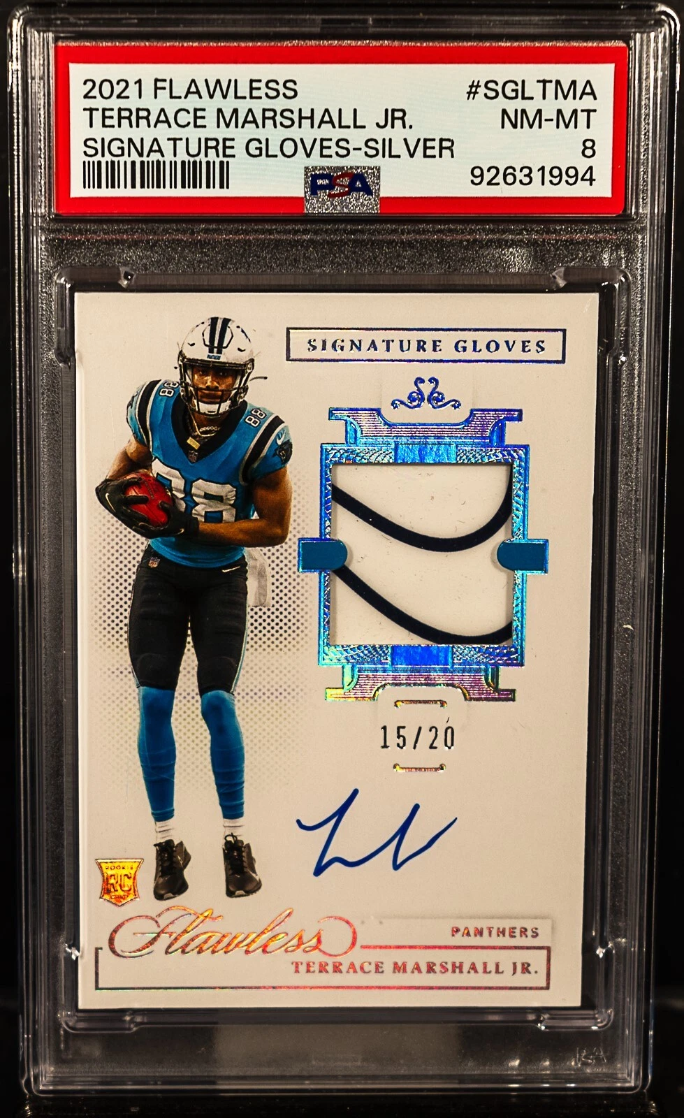 Terrace Marshall Jr. Panini Flawless Signature Gloves #SGLTMA Silver