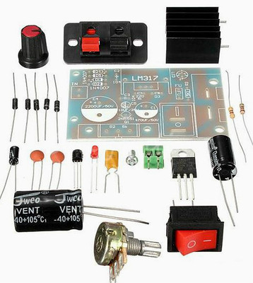 Kit Scheda Alimentazione Regolabile LM317 Con Ingresso AC/DC Rettificato