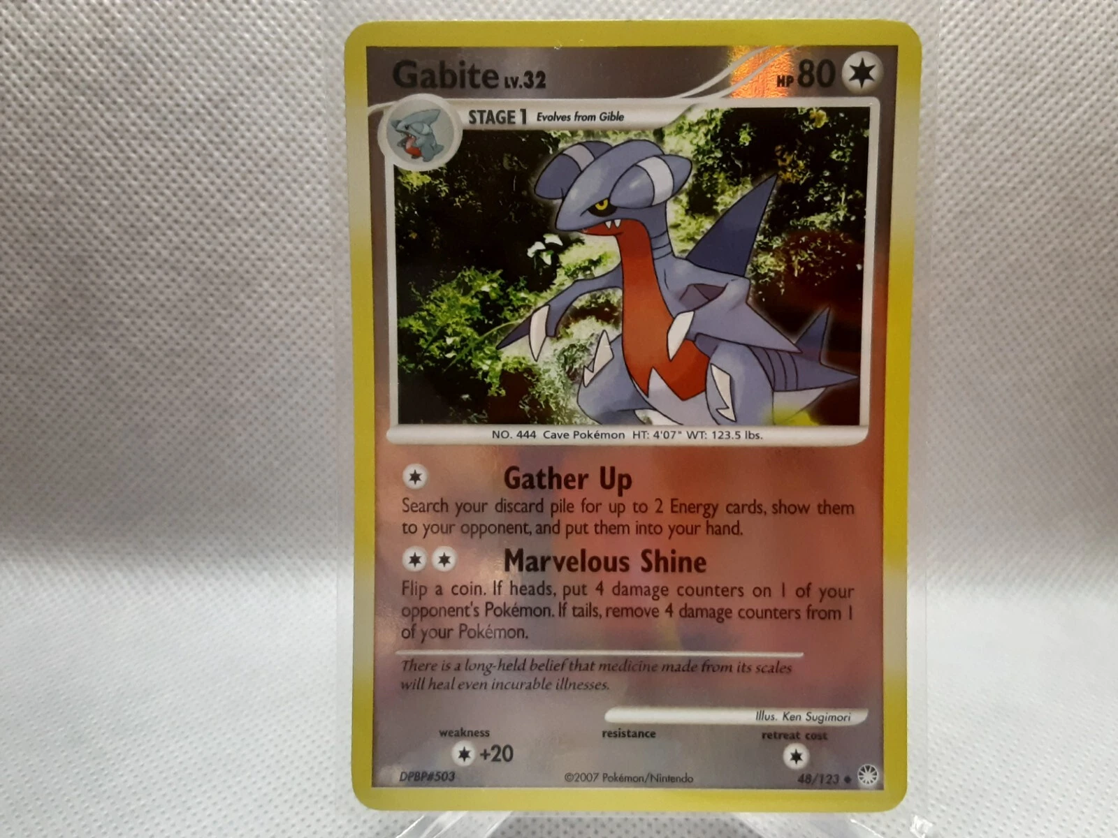 🔥2007 Pokémon Mysterious Treasures Reverse Holo Gabite #48/123