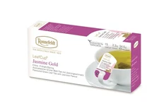 Ronnefeldt Leafcup® Jasmine Gold. 15 Green tea bags with Jasmine flavor. Germany