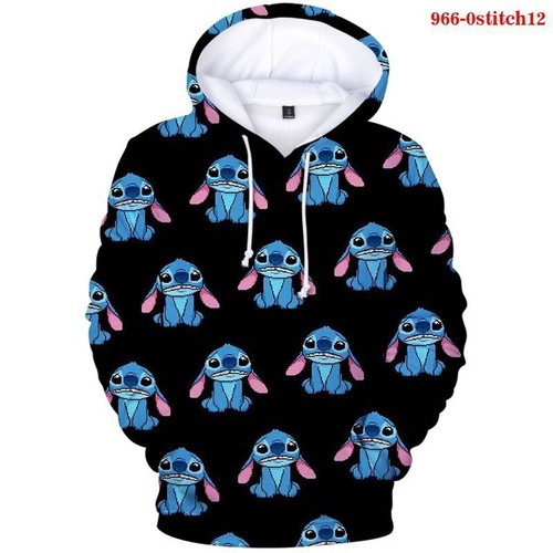 Unisex Men Women Lilo & Stitch 3D Hoodie Sweatshirt Pullover Jumper Top Gifts - Picture 21 of 28