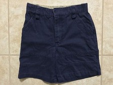 Boys Navy Blue Uniform SHORTS Adjustable Waist Flat Front School Size 7