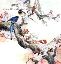 Chinese 100 real natural silk thread,su hand embroidery kits:flower birds 14"