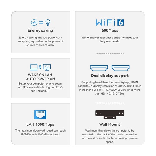 Beelink MINI S12 PRO Intel N100 mini pc RAM 16GB SSD 500GB DDR4 gaming mini pc - Picture 17 of 21