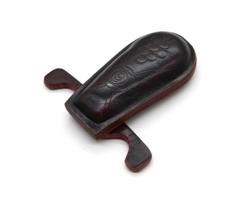 Accesorios de billar Queue Cue Kö soporte móvil soporte de cola cuero de lujo marrón - Imagen 2 de 5