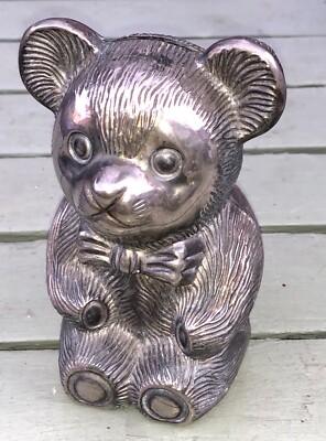 silver bear money box