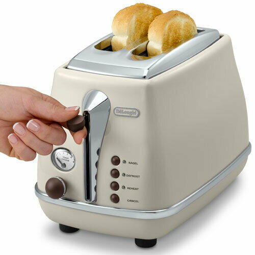 DeLonghi Pop-up Toaster ICONA Vintage Collection CTOV2003J-BG Dolce Beige AC100V - Picture 3 of 5