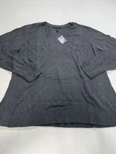 Womens H by Halston Gray Long Sleeve Crew Neck Sweater XL NEW