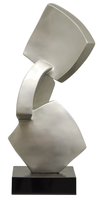 Statua Scultura Soprammobile AMBIENTI GLAMOUR Mondi Quadrati con base in Marmo