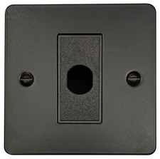 G&H Flat Plate Matt Black FFB Light Switches, Plug Sockets, Dimmers, Toggles