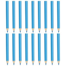 18 Pcs Wooden Colored Pencils Short Oil Based Colored Pencils, Light Blue
