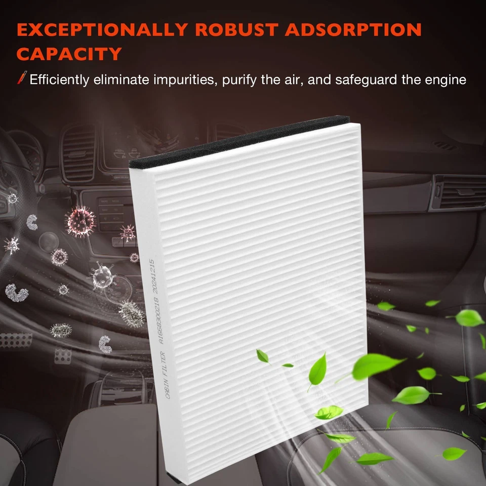 Cabin Air Filter Kit For 2012-20 Mercedes-Benz GL GLE GLS ML Series 1668300218 Foto 3 de 4