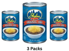 (3 pack) Skyline Chili Original Chili 15 oz Can..