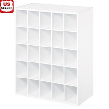 25-Cube Closet Organizer Stackable Storage Unit Shoes Mail Knick Knacks Adult