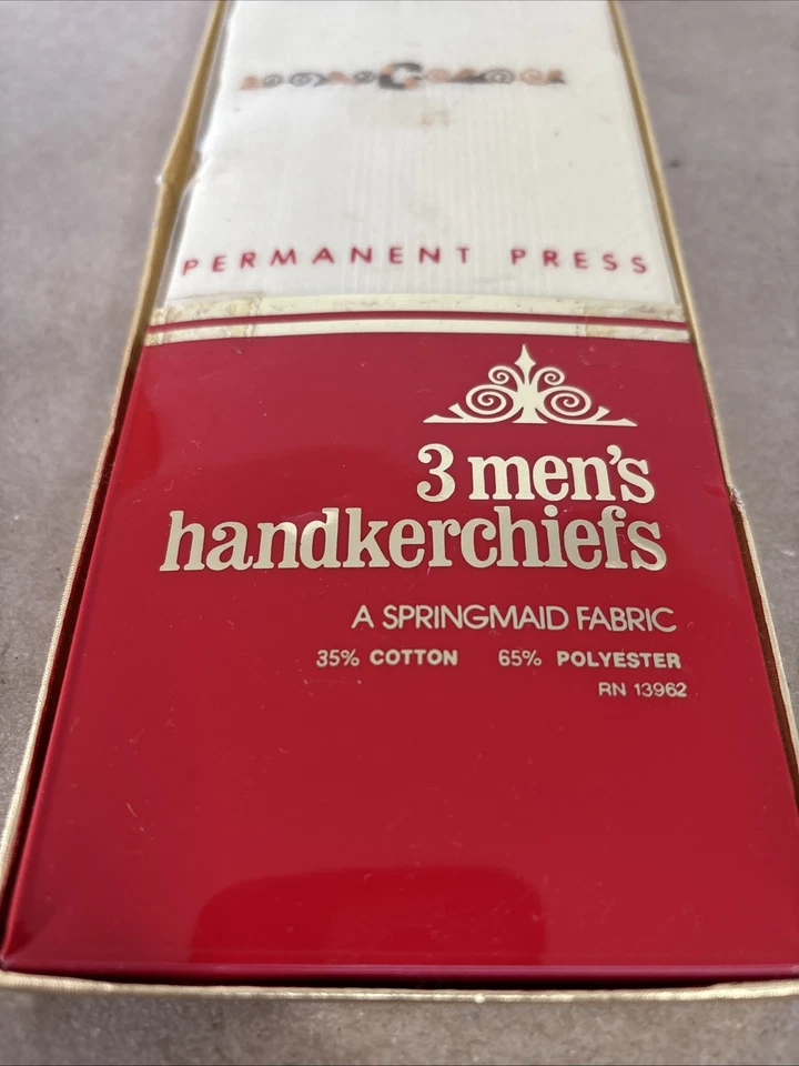 Pañuelos de tela Springmaid vintage nuevos de colección bordados letra C caja de regalo Foto 3 de 4