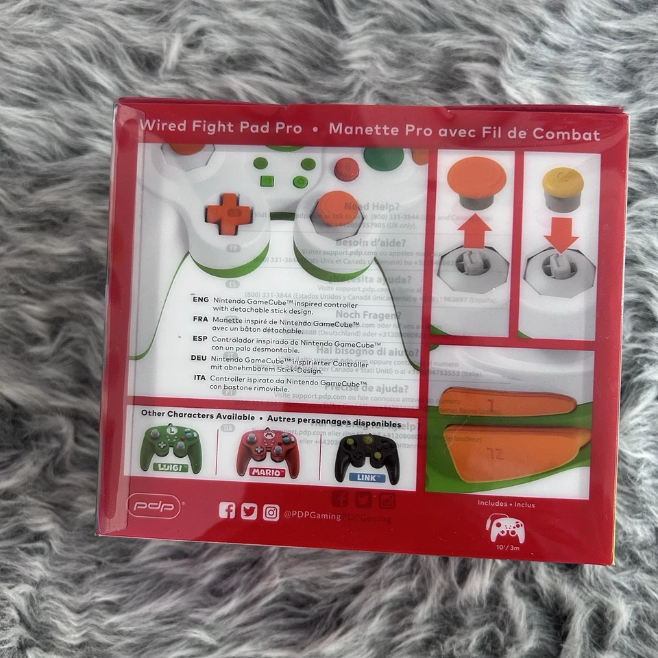 PDP Wired Fight Pad Pro Yoshi Edition Controller for Nintendo Switch - Image 3 of 4