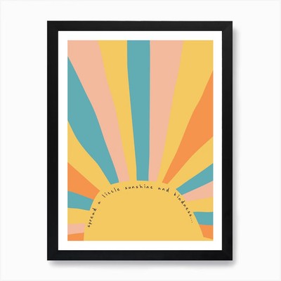 Kleiner Sonnenschein Spruch Kunstdruck F gerahmt Wandbild Poster Leinwanddruck Bild