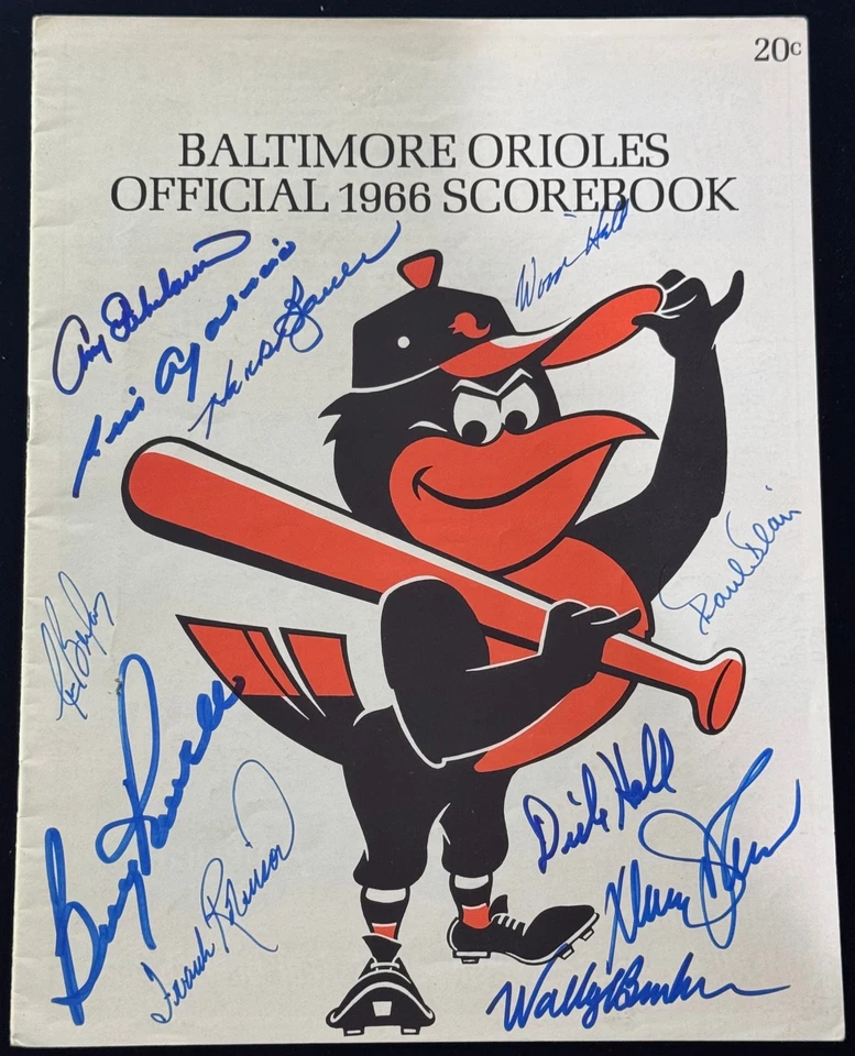 1966 Baltimore Orioles World Series Champs Team Signed Program Auto Beckett BAS - Image 4 of 4