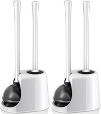 Toilet Plunger and Brush with Holder, Toilet Brush and Plunger Set for 5.3-inch