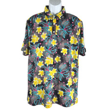 Sunday Swagger Polo Shirt Mens XL Floral Short Sleeve Golf Stretch TP-3404