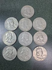 Franklin Half Dollar Silver - lot of 10  Business Strike 1958-1963