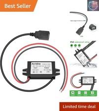 12V 24V DC to 5V 3A USB Female DC Converter Adapter Buck Module