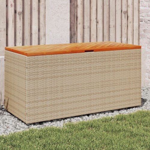 Gartentruhe Kissenbox Auflagenbox Gartenbox Poly Rattan Akazienholz vidaXL - Bild 5 von 42