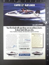 1989 ADVERTISEMENT for Bayliner 18 1800 Capri speed ski sport bowrider boat