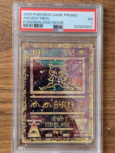 2000 Pokemon Game Movie Promo PSA 1 Ancient Mew Holo FRESH GRADE CASE