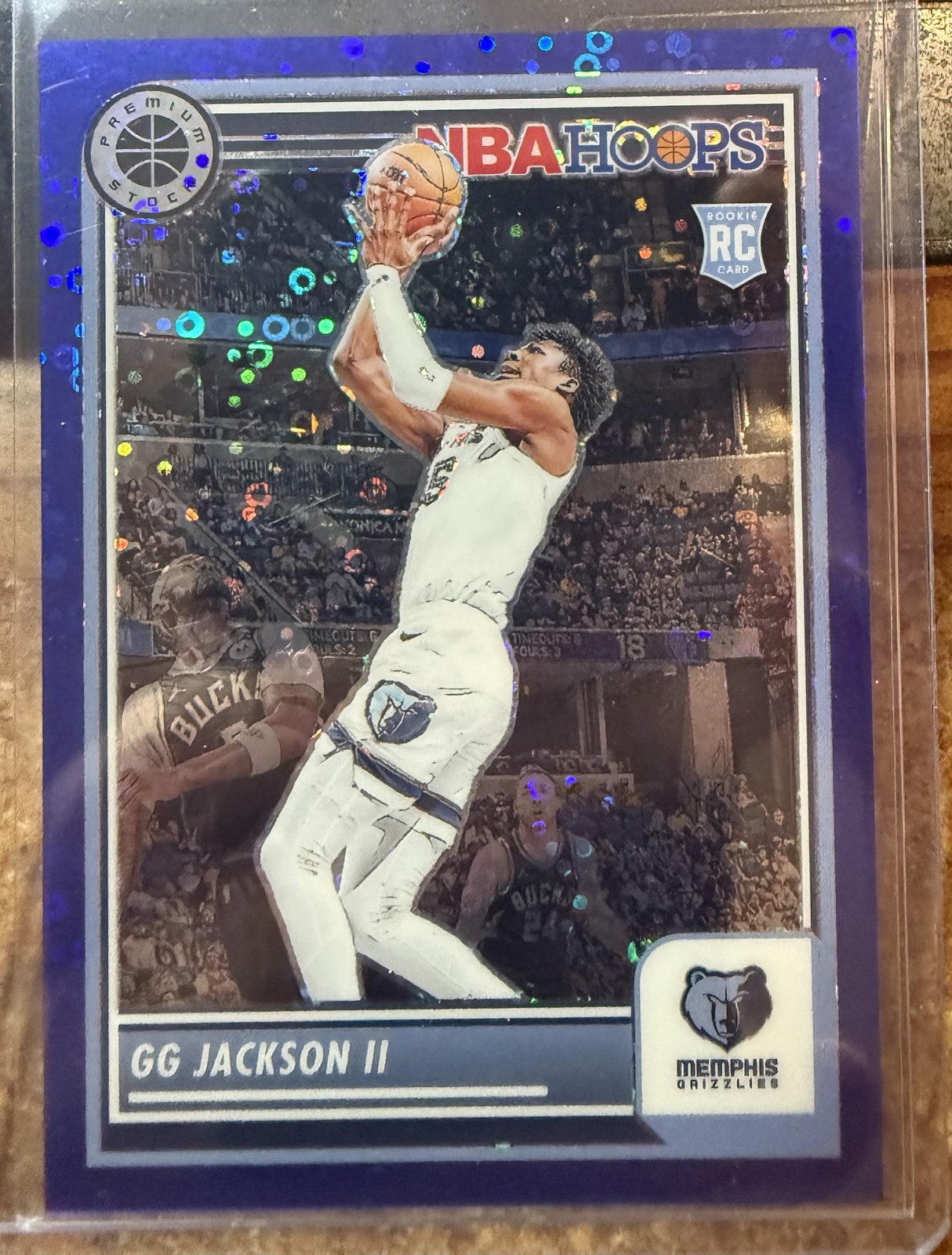 2023-24 Hoops Premium Stock Blue Disco Prizm #43 GG Jackson II Rookie Card /99