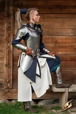 Polished Steel Medieval Lady Armor Suit -Cosplay & Larp Full body armor Costume