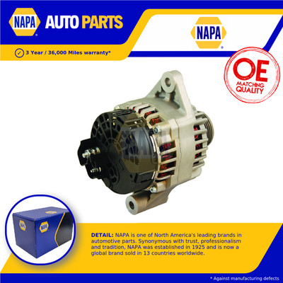 Alternator fits FIAT GRANDE PUNTO 199 1.9D 2005 on NAPA 51764265 71794570 New