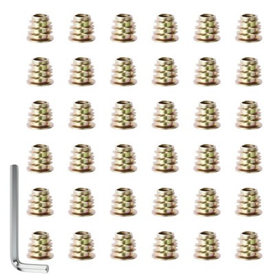 FOCMKEAS 50 Pcs Threaded Inserts M6*8 Thread Insert Nuts, Zinc M6×8, Bronze