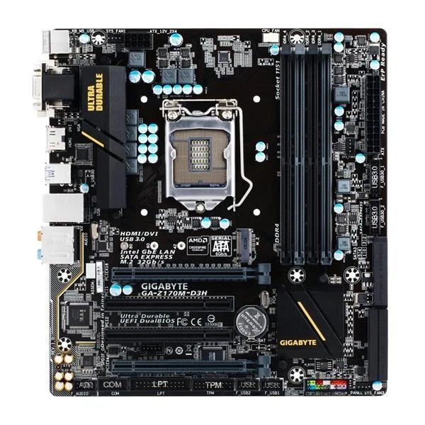 Gigabyte GA-Z170M-D3H Intel Mainboard Micro-ATX Sockel 1151 Refurbished #335479