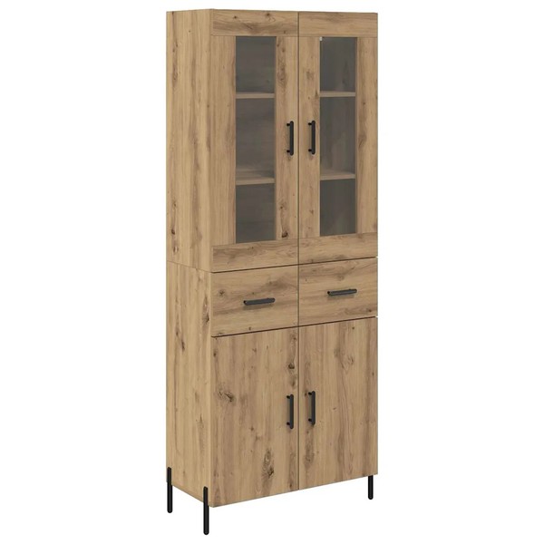 Schmales Highboard Artisan Eiche 69,5X34X180 Cm Holzwerkstoff-image